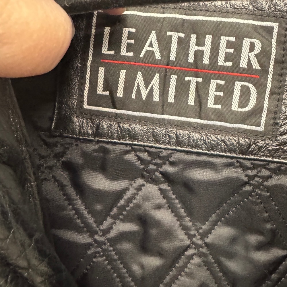 Leather Limited Black Leather Zip Front Jacket XL Thermolite Quilted Lining - Picture 3 of 9